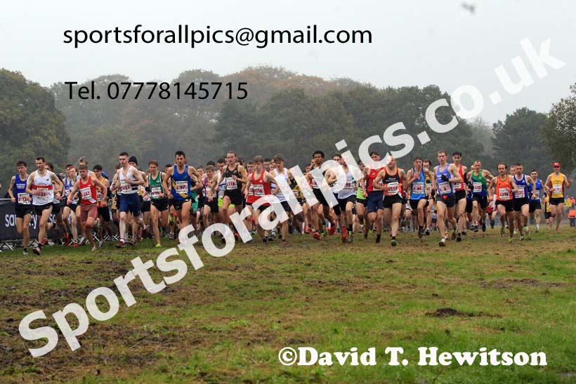 Senior Mens 2023 National Cross Country Relays, Berry Hill Park, Mansfield.  Photo: David T. Hewitson/Sports for All Pics